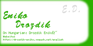 eniko drozdik business card